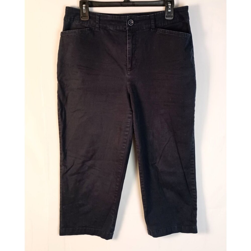 Croft & Barrow Classic Fit Capri Pants Women 10 High Rise Stretch Comfort